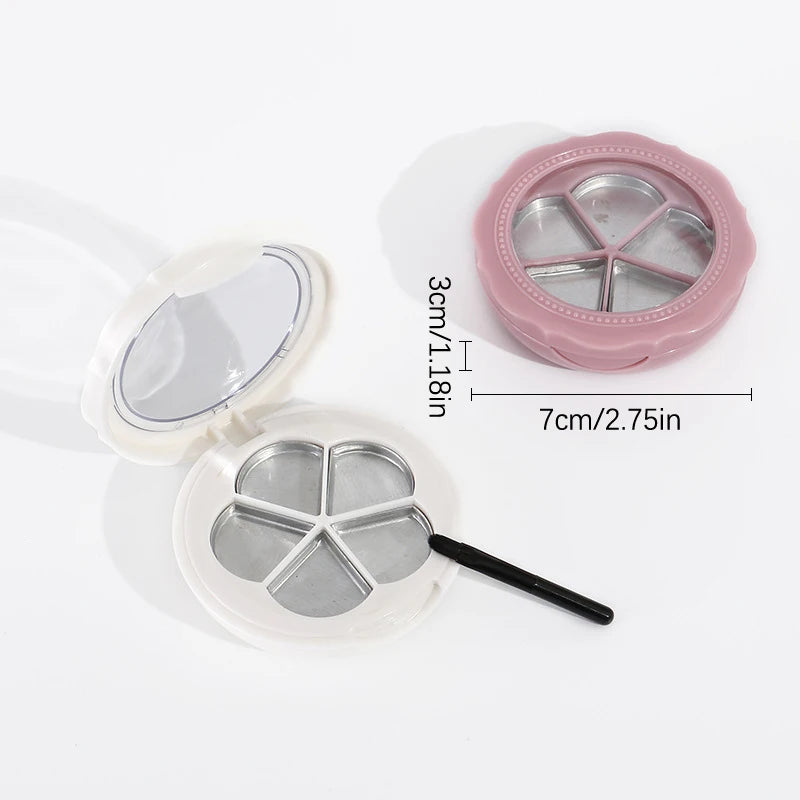 Flower Pattern 5-Grids Empty Compact Eyeshadow PaletteDIY Lipstick Qme