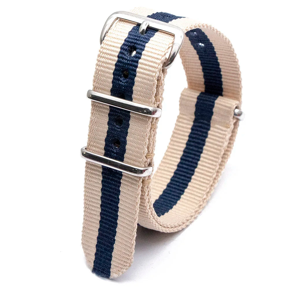 Durable Striped Nylon Wristband Bracelet Watch Band Universal Strap