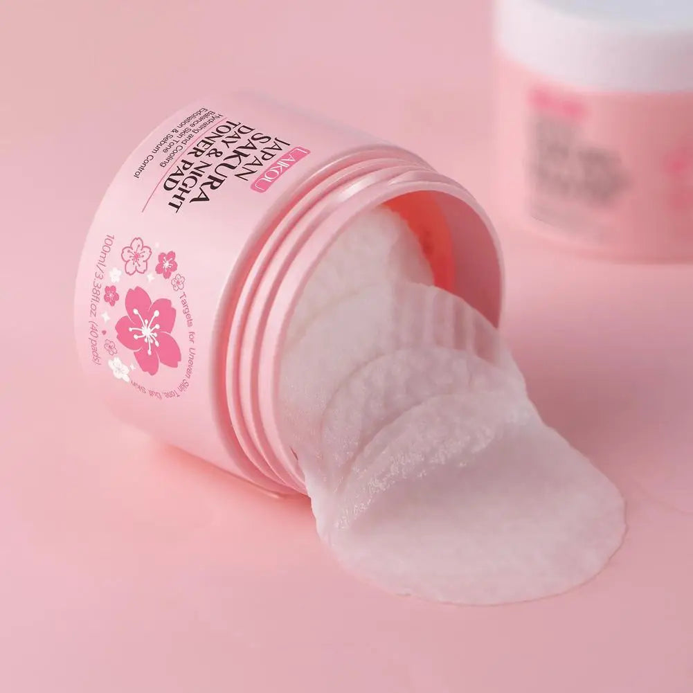 Sakura Toner Pads Soothing Hydrating Redness Relief Gentle Sensitive Qme