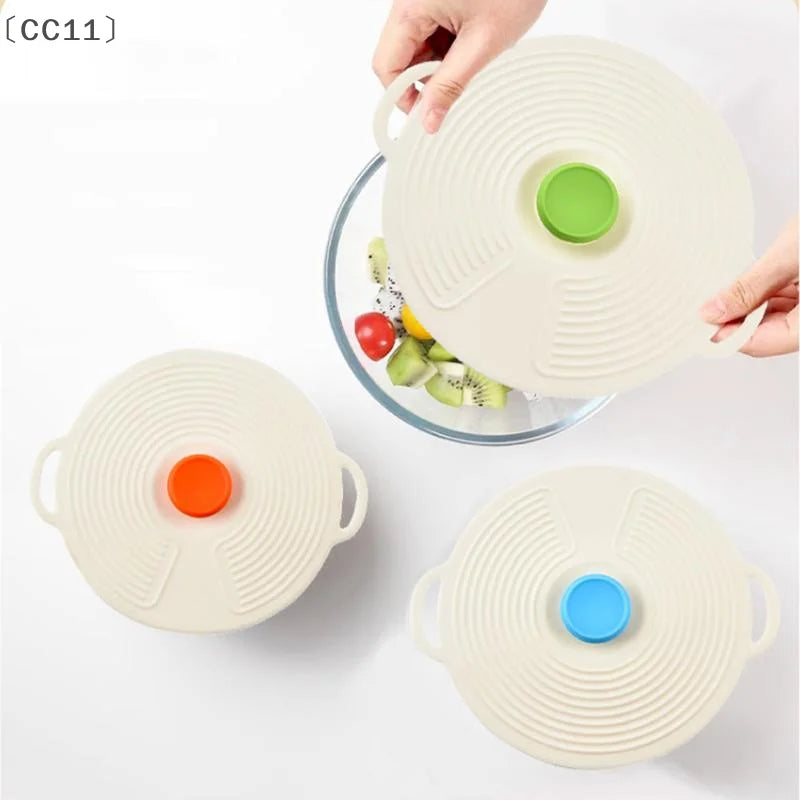CC11Silicone Fresh-keeping Lid Anti-spill Dust-proof Leak-proof Qme