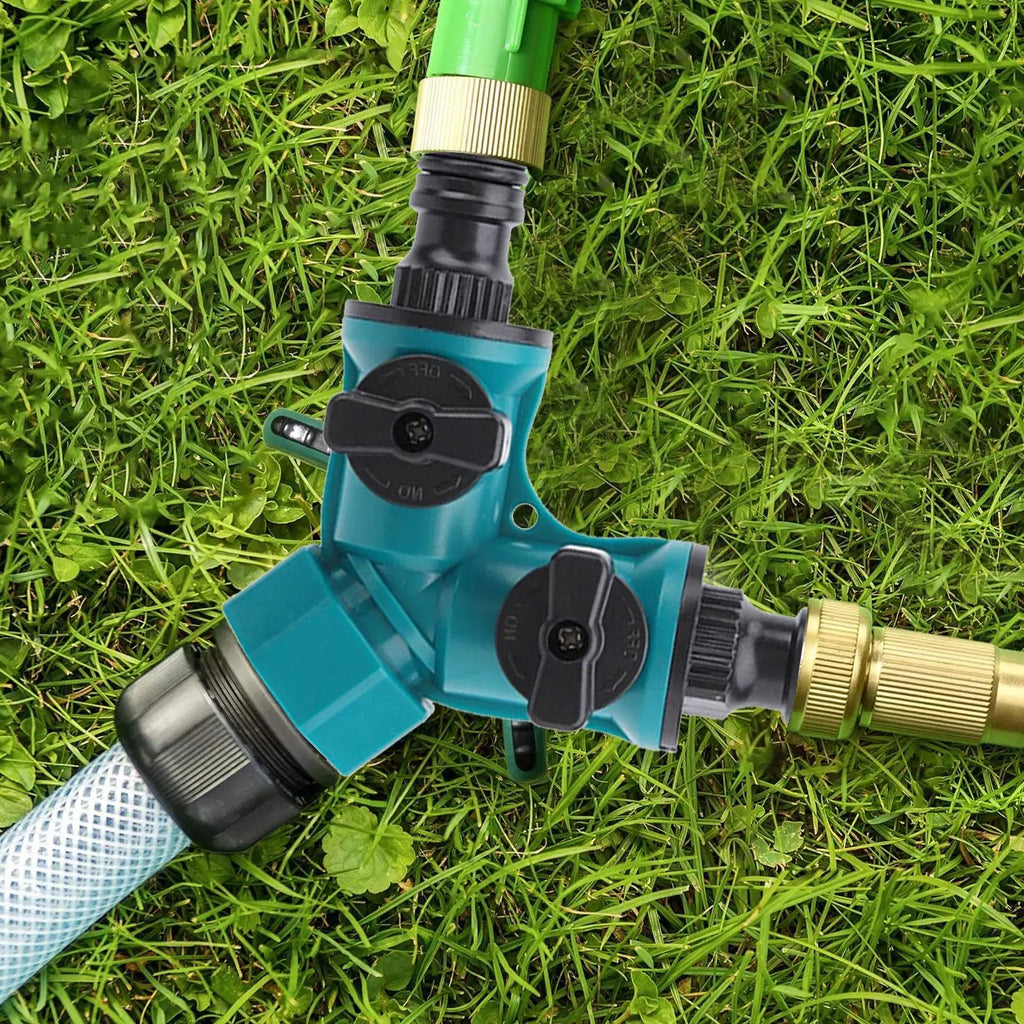 Water Hose Splitter Extension Hose Splitting Fittings Quick On/Off Outdoor Faucet Splitter Hose Adapter For Public Green Spaces Qme