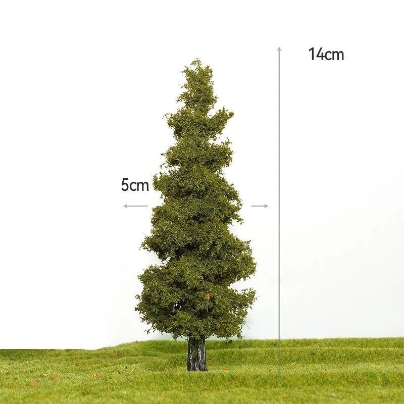 14/21cm Miniature Pine Tree Model Realistic Model Trees For DioramaTrain Layout Fairy Garden Architectural Landscape Decor Qme A4