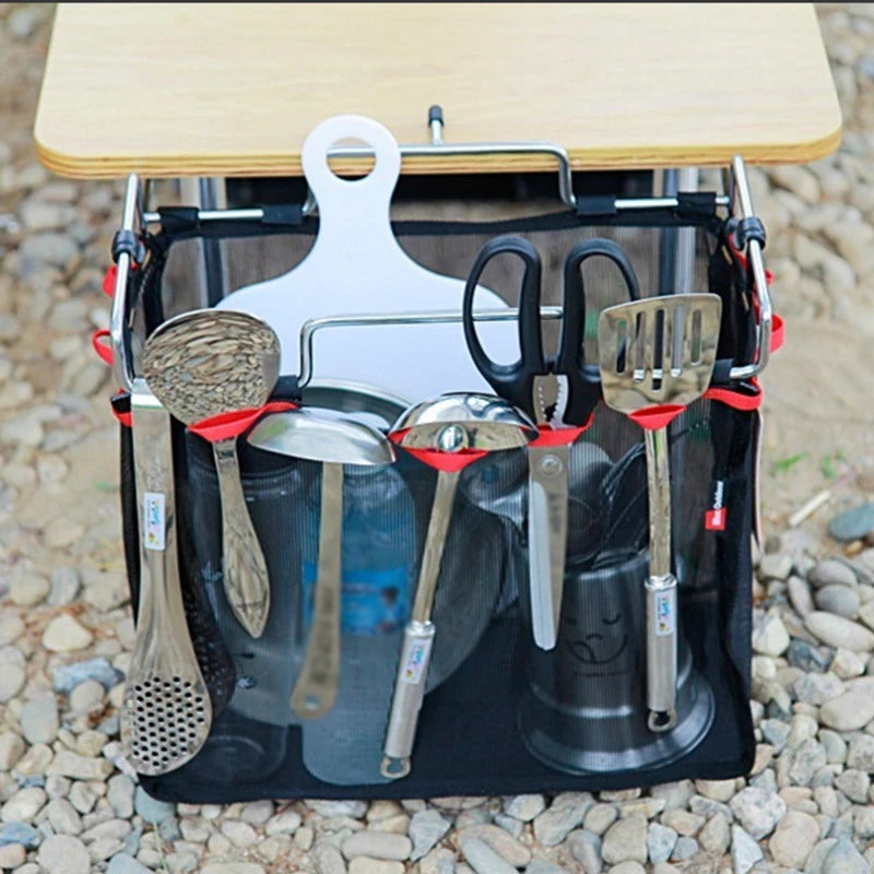 Portable Storage Grid Picnic Table Stand Outdoor Camping Barbecue Qme
