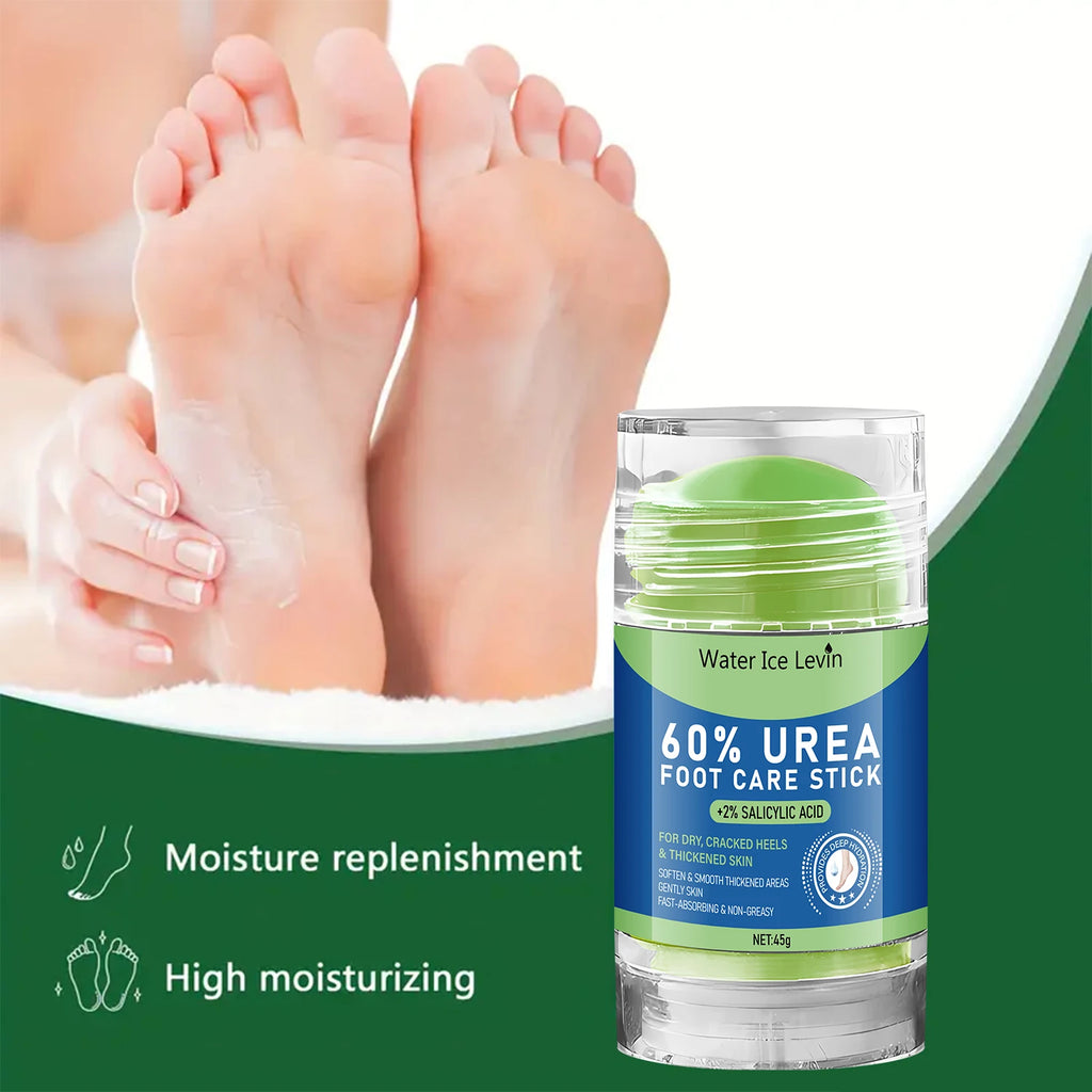 Foot Care Stick for Dry Cracked Heels,Softening & Smoothing Formula with Salicylic Acid & Urea,Fast Absorbing,Non-Greasy Qme