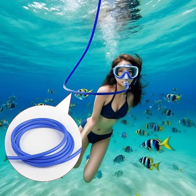 Silicone Full Dry Swimming Tube Anti-choking Water Single Snorkeling Qme