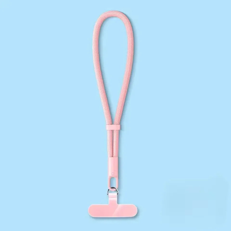 Universal Phone Lanyard with Clip Upgraded Anti-Drop 360° Rotation Adjustable Wrist Strap for All Phone Cases Qme Pink Set