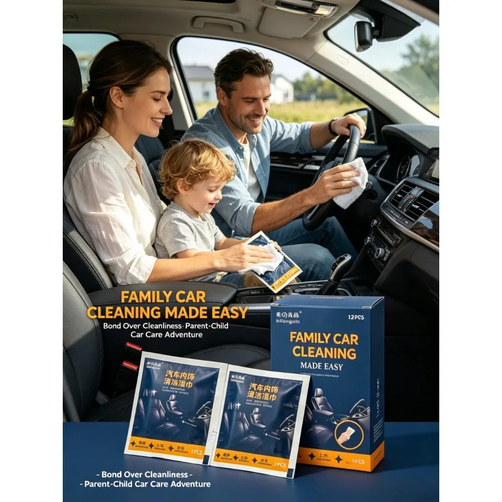 Multi-functional car cleaning wet wipes, suitable for all car interiors. Strong cleaning power, a must-have for car owners. Qme