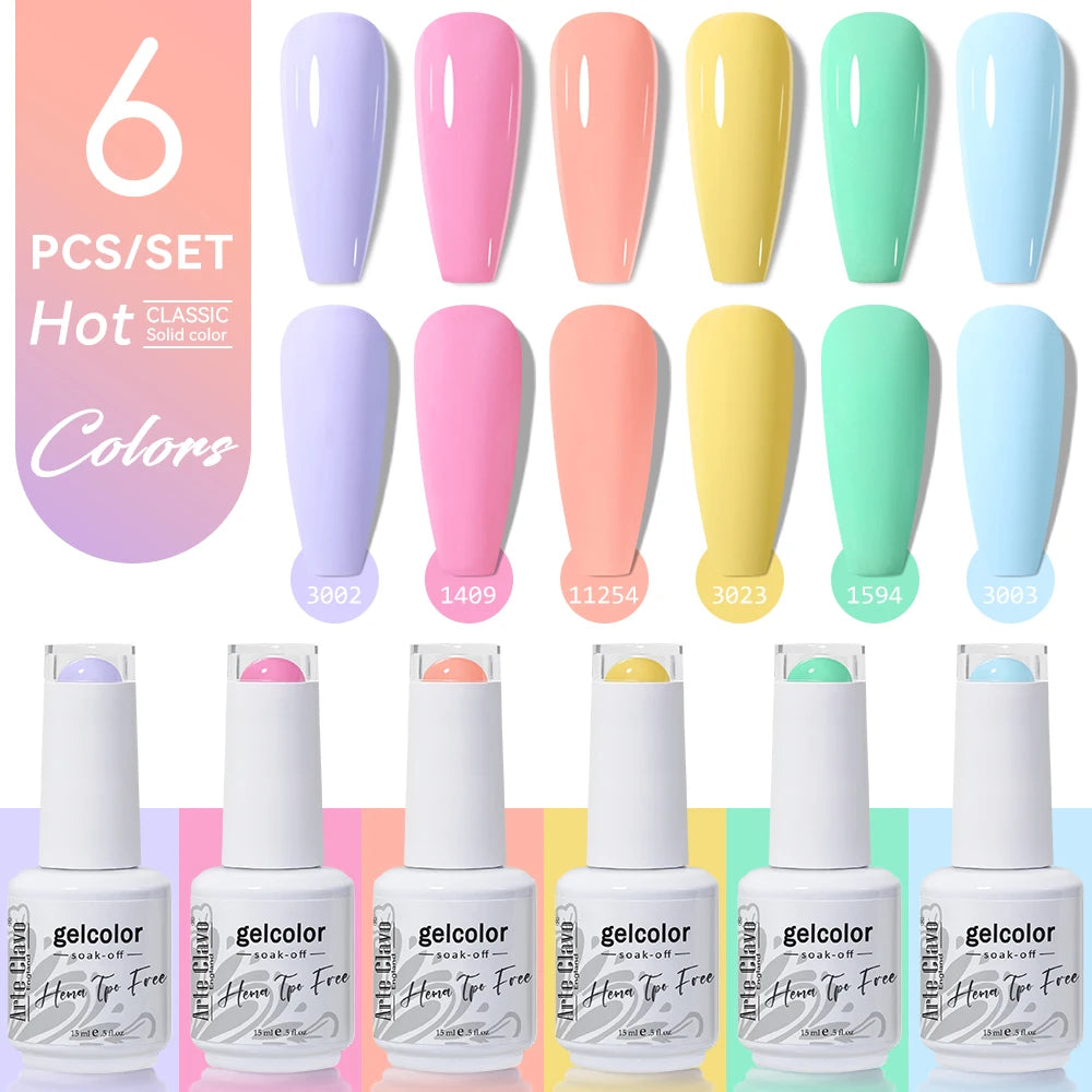 Arte Clavo Gel Nail Polish Milk Tea Popular UV Lamp Soak Off Art DIY Qme AC-ZBZH60-6B