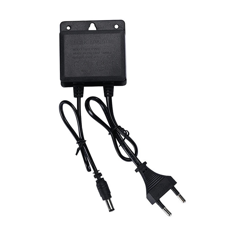 Waterproof Power Adapter NVR DVR EU US Plug DC12V 2A AC100V-240V Input Qme Black EU Plug