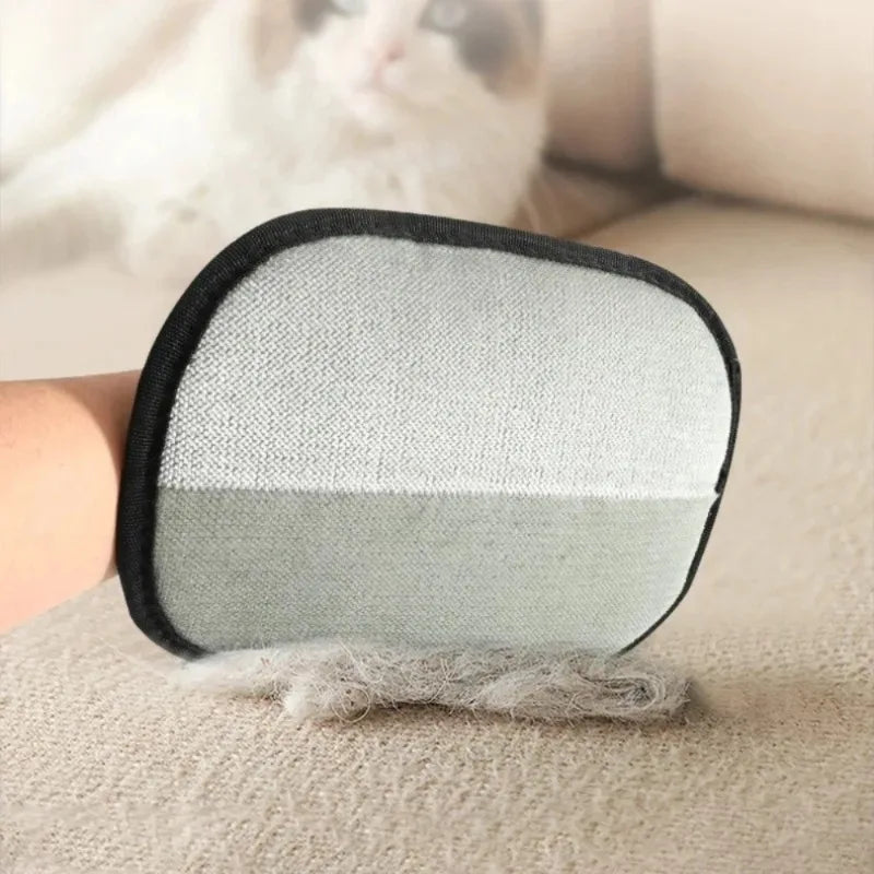 A Double-Sided Pet Grooming Gloves for Cats And Dogs - Kitten Cleaning Tool Dog Deshedding Brush Pet Hair Removal Pet Supplies Qme