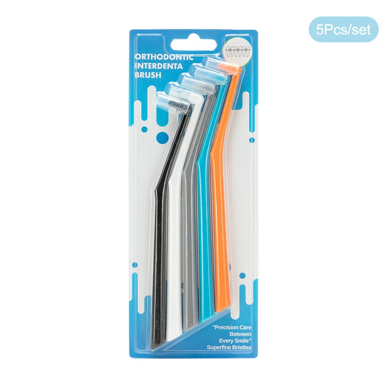 1 3 Interdental Brush Single-beam Soft Teeth Cleaning Toothbrush Oral Qme Multicolor 5pcs