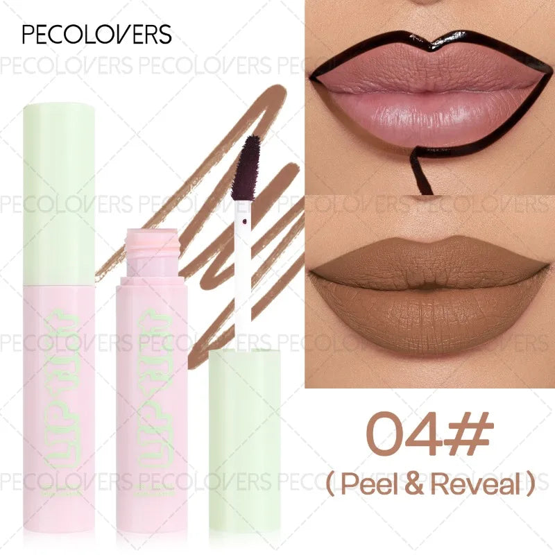 Multi-color Tear-out Lip Gloss Depicting Contour Long-lasting Natural Qme 04