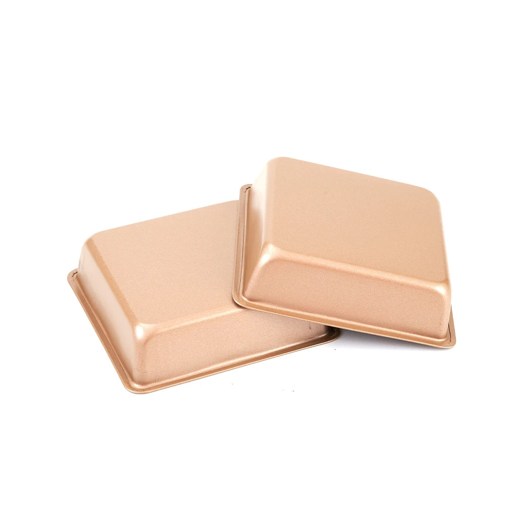 Carbon Steel Baking Pans DIY Square Cake Moulds Premium Non-stick Qme