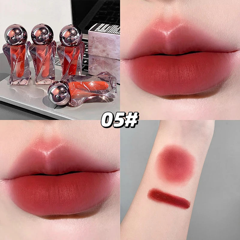 Gege Bear Lip Glaze Matte Velvet Clay Irregular Bottle Design Qme GX1315-05