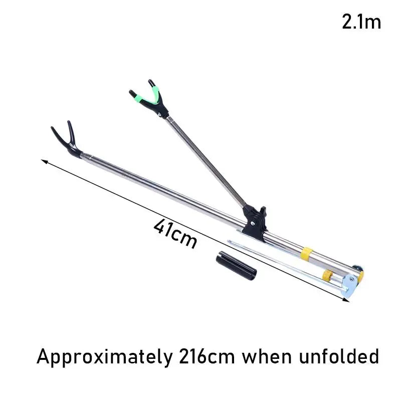 Stainless Steel Bracket Fishing Rods Support V Shape Head Adjustable Qme 210CM