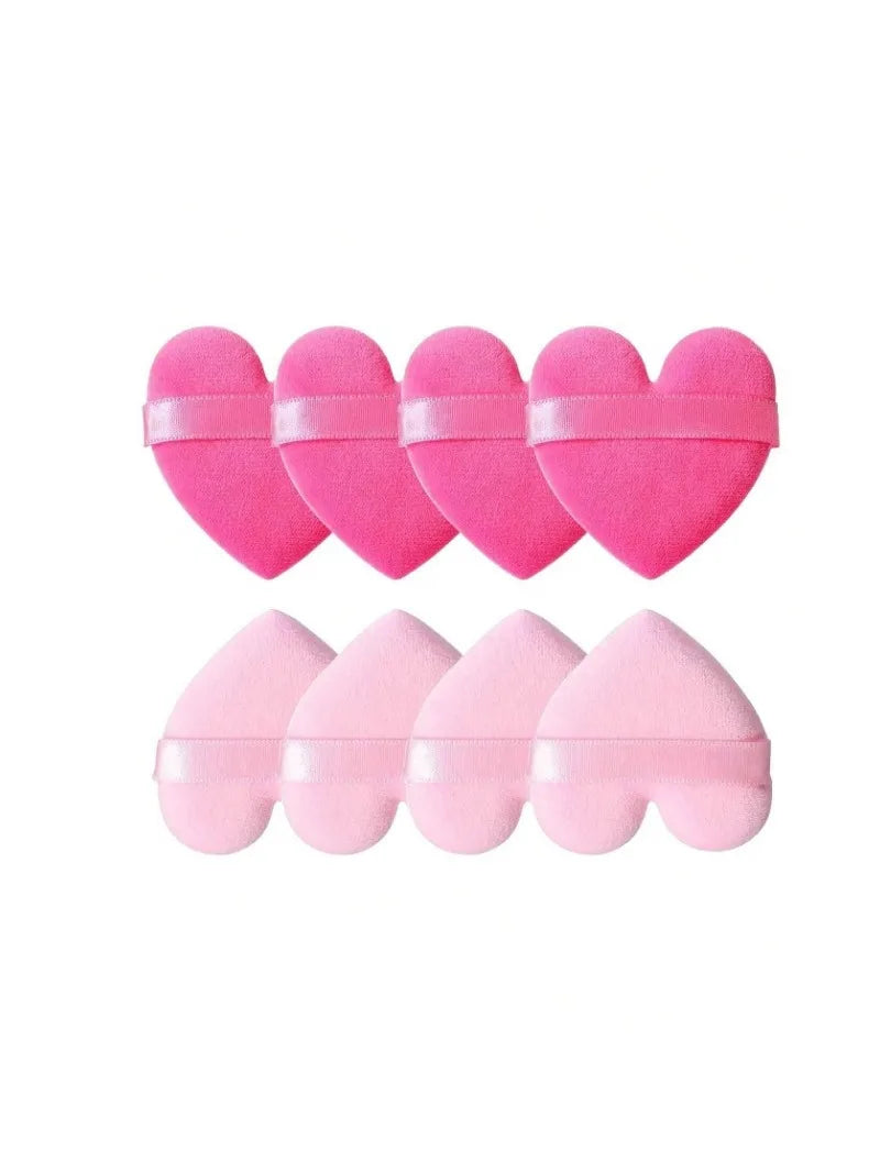 Heart-shaped Velvet Powder Puff Designed Contouring Eyes Corners Area Qme 01