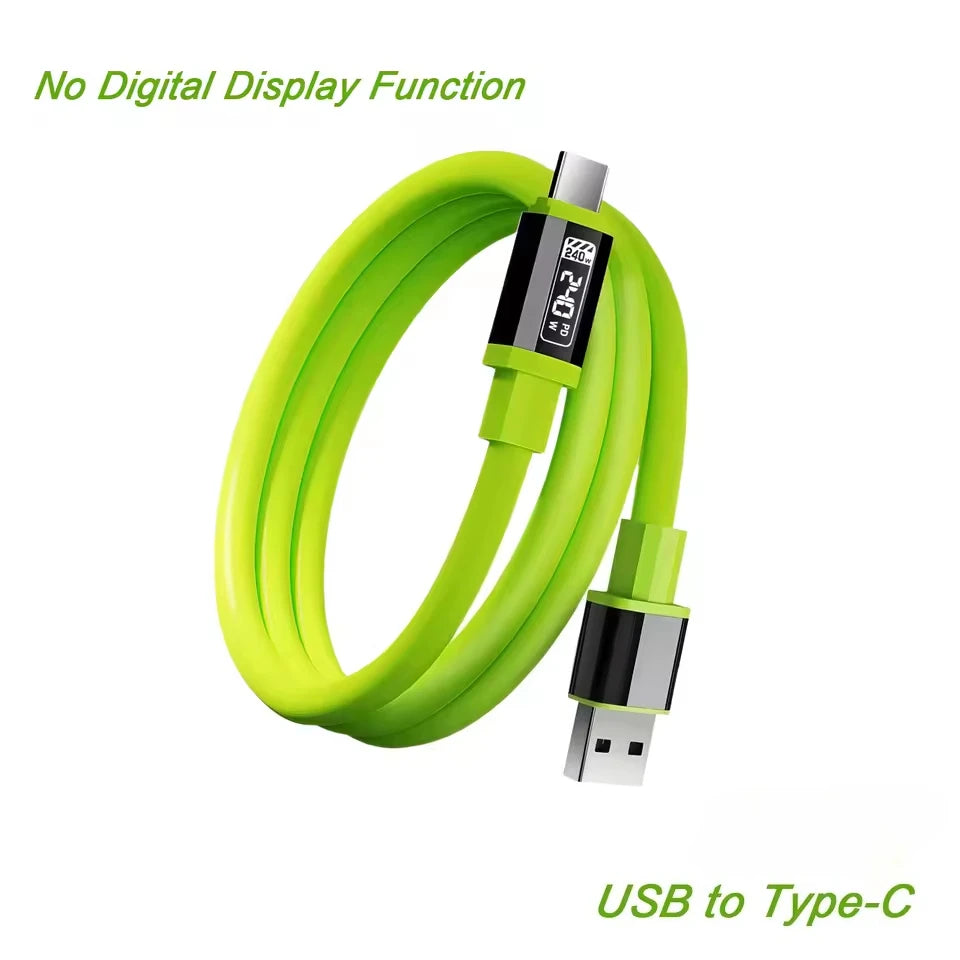 240W USB C to C PD Mobile Phone Fast Charging Data Cable USB Type C Quick Charger Wire Spring USB Cord for iPhone Samsung Xiaomi Qme USB to Type-C 1.5m