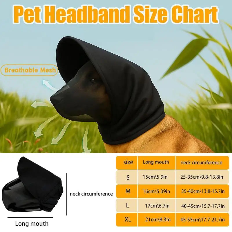 Anti Mosquito Bite Headgear Dog Eating Face Mask Pet Soft Mouth Cover Qme