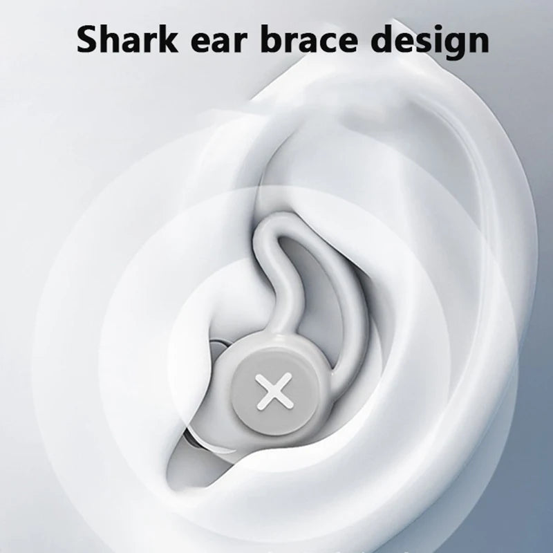 Waterproof Silicone Ear Plugs Soft Comfortable Noise-cancelling Qme