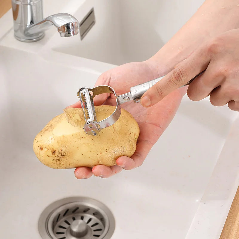High Quality Stainless Steel Potato Cucumber Carrot Grater Julienne Peeler Vegetables Fruit Peeler Vegetable Slicer Qme