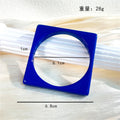 Twisted Shaped Irregular Fashion Resin Bracelet for Women Girl Summer Vacation Bangle Hip Hop Y2K Ins Style Bangle Female Qme 01