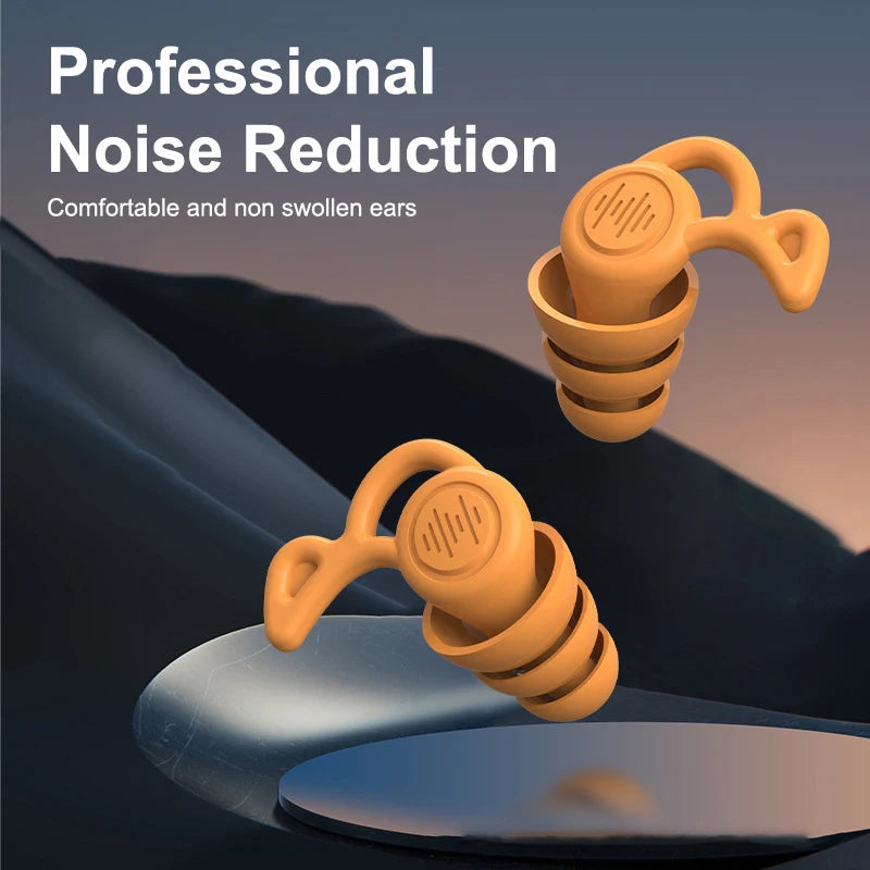 3 Layers Ear Plugs Sleep Noise Reduction Muting Silicone Earplugs Qme