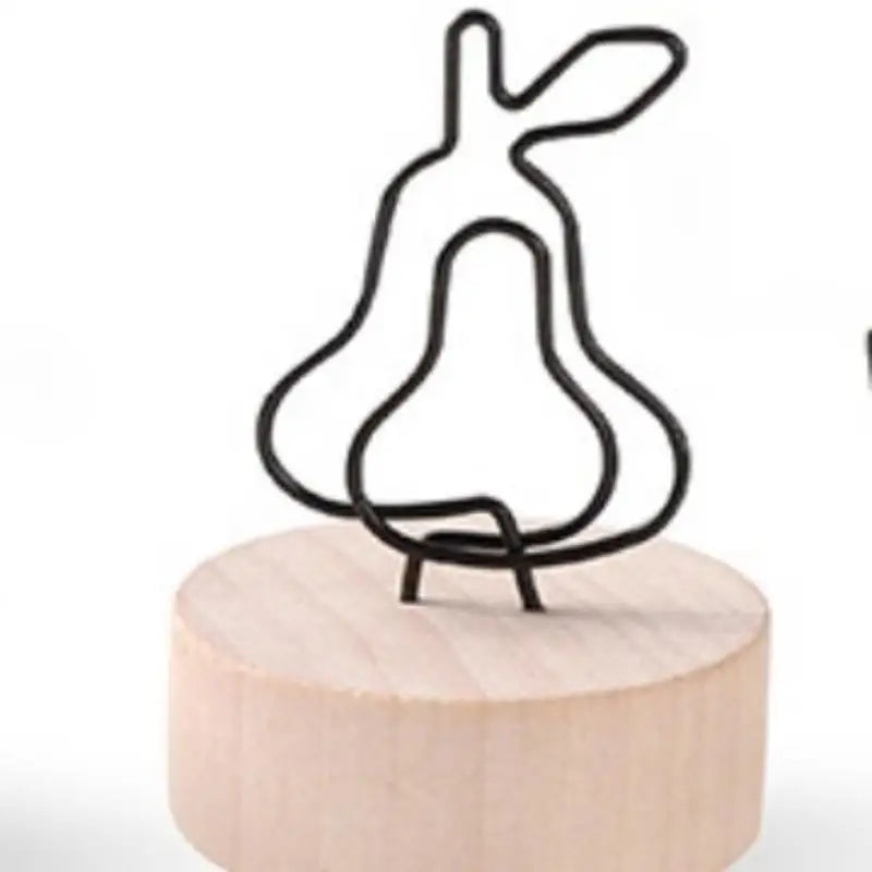 Mini Wooden Base Metal Photo Holders Creative Design Decor Photos Qme I