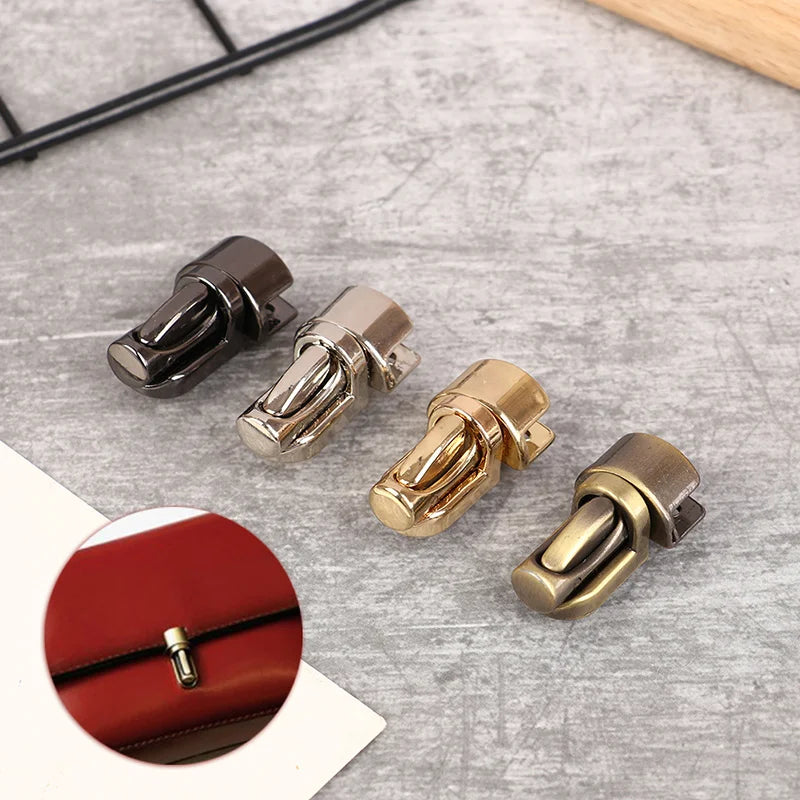 Durable Metal Column Tuck Lock Closure Catch Clasp Buckle Fasteners for Bag Case Handbag Purse Accessories, DIY Wallet Making Qme
