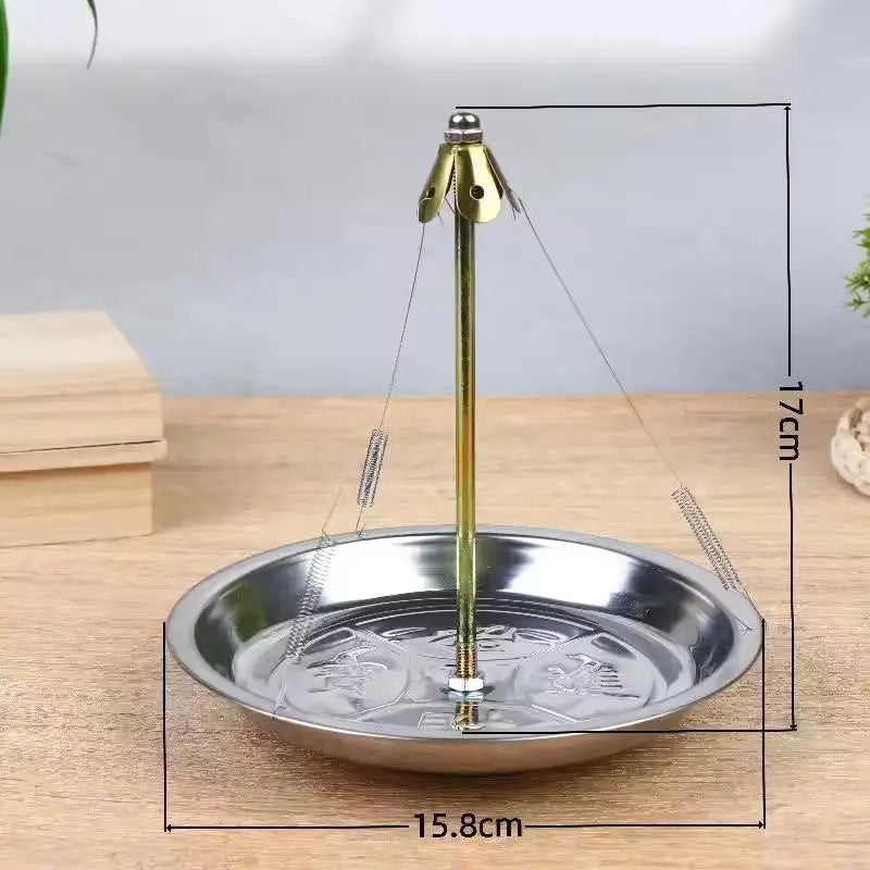 Metal Hanging Incense Burner 12 Hours Coils Iron Plate Mosquito Qme Silver