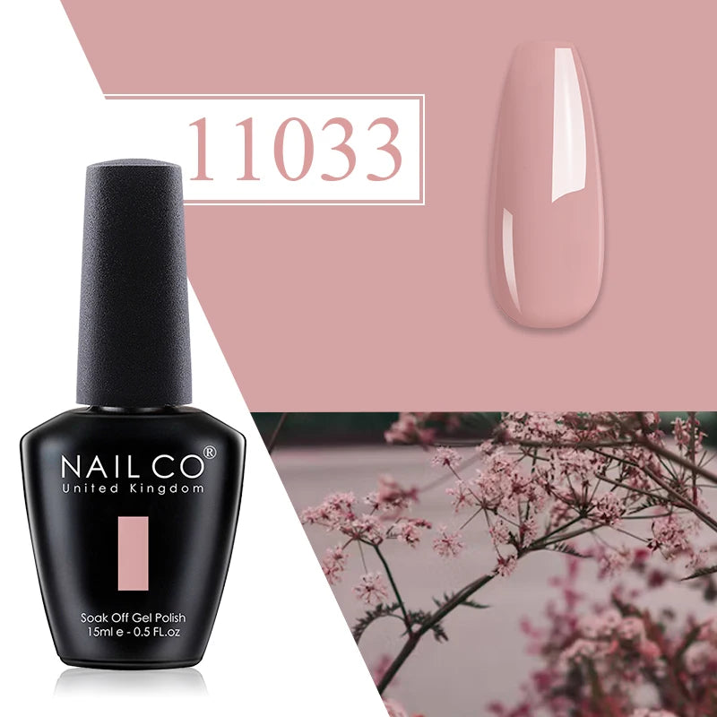 Nailco Jelly Gel Nail Polish Transparent Varnishes 44 Colors Red Pink