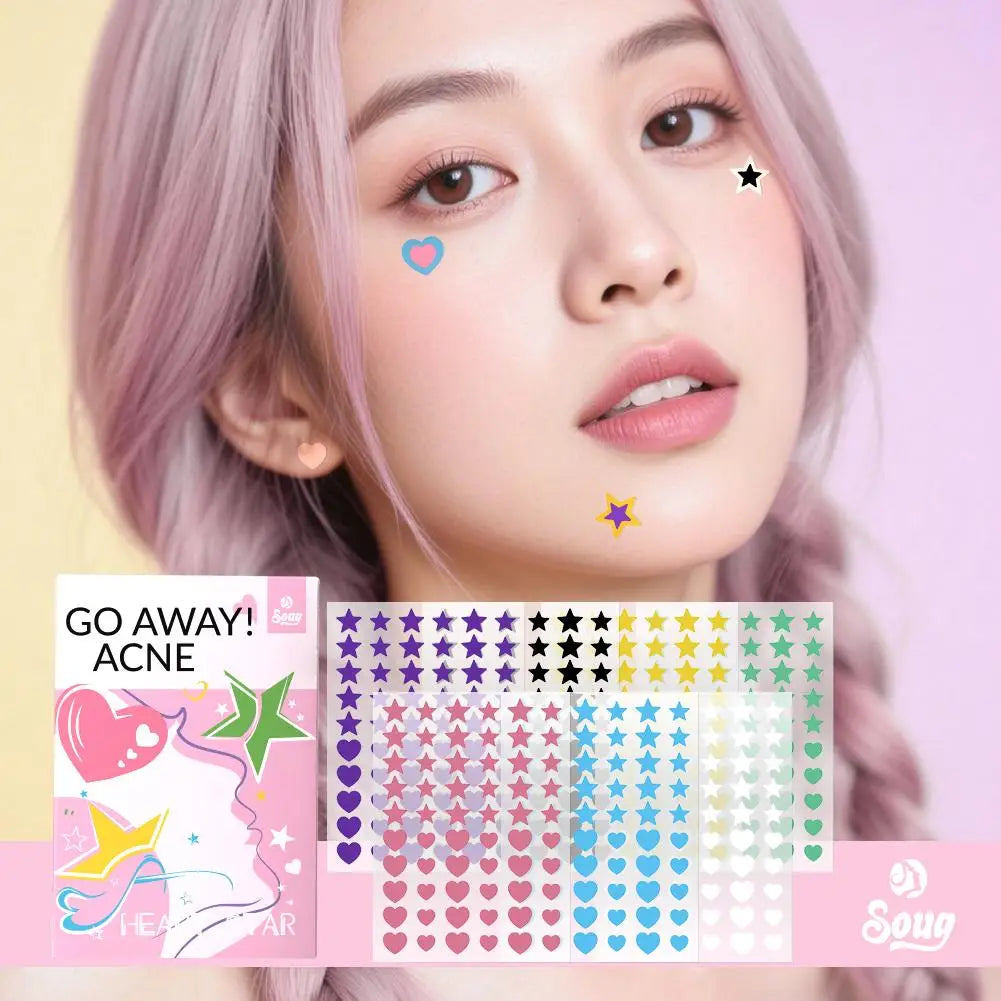 120-420 Counts Cute Colorful Butterfly Heart Star Shape Acne Pimple Qme