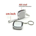 2PCS 2Meters Small Tape Measures Metric and Imperial System Key Ring Mini Steel Tape Measure Pocket Portable Compact Around Qme 2pcs
