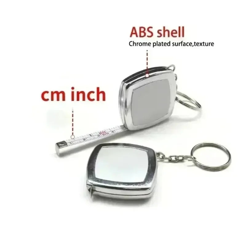 2PCS 2Meters Small Tape Measures Metric and Imperial System Key Ring Mini Steel Tape Measure Pocket Portable Compact Around Qme 2pcs