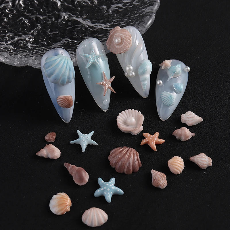 Nail Art Soft Silicone Mold Shell Conch Molds 3D Carved Ocean DIY Qme