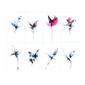 Ink Wash Butterfly Temporary Tattoo Stickers Watercolor Fake Tattoos Qme C