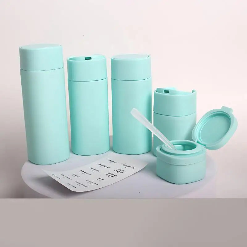 Hydrating Makeup Dispensing Bottles Portable Lotions Shampoos Qme Green