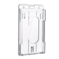 Transparent Cards Slots ID Tag Heavy-Duty Badge Holders Hard Transparent Scratch-Proof Case Protector Retractable Badge Clips Qme Vertical Card