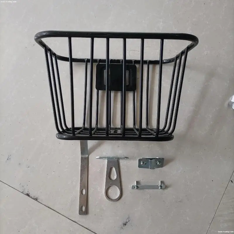 Adjustable Black Bike Rear Basket Easy Install Bicycle Fixed Durable Qme