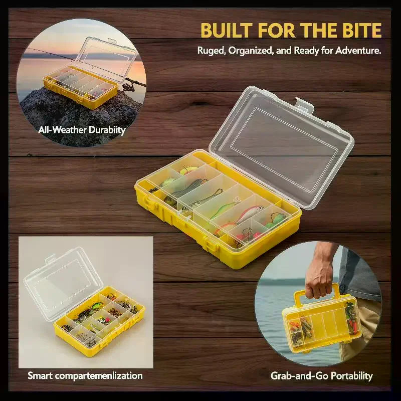 Double Layer Bait Container Fishing Tackle Boxes Portable Organizer Qme