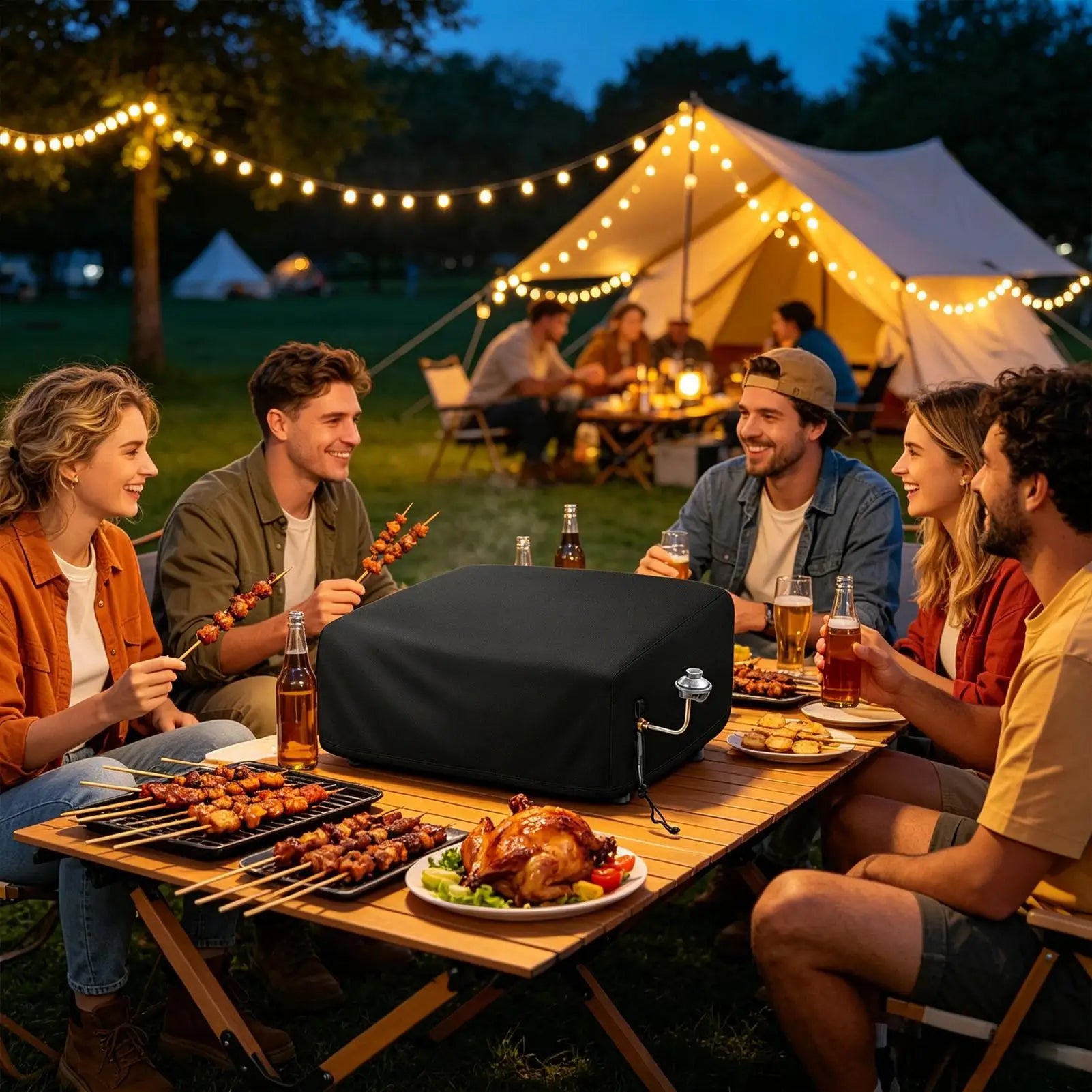 Gas Grill Cover Waterproof Heavy Duty Propane BBQ Covers Barbecue Bar Qme