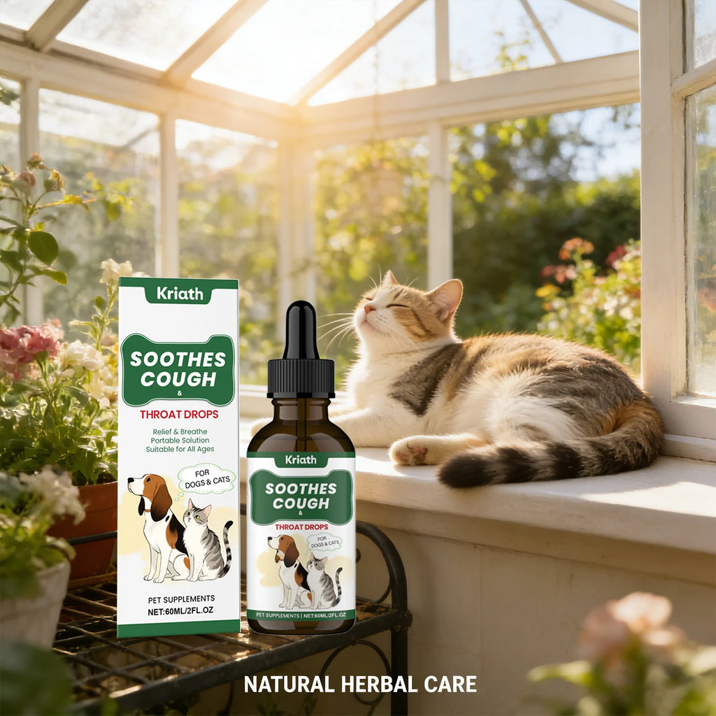 Pets Herbal Throat-Moistening Nutritional Liquid Soothing Throat Support Respiratory Health Aid Digestion Dogs Care Supplements Qme