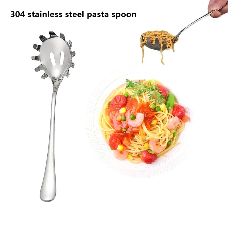 Spoon Multifunctional Noodle Food Strainers Stainless Steel Spaghetti Qme