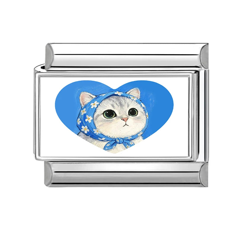 2026 New Women Romantic Heart Shiny CZ Heart Pattern Italian Charm Links Fit 9mm Bracelet Stainless Steel DIY Making Jewelry Qme S 3