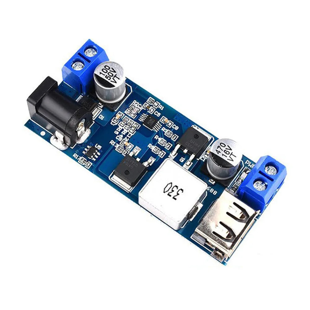 DC-DC 24V/12V To 5V 5A Step Down Power Supply Buck Converter Adjustable Step-down Power Supply Module USB Voltage Regulator Qme