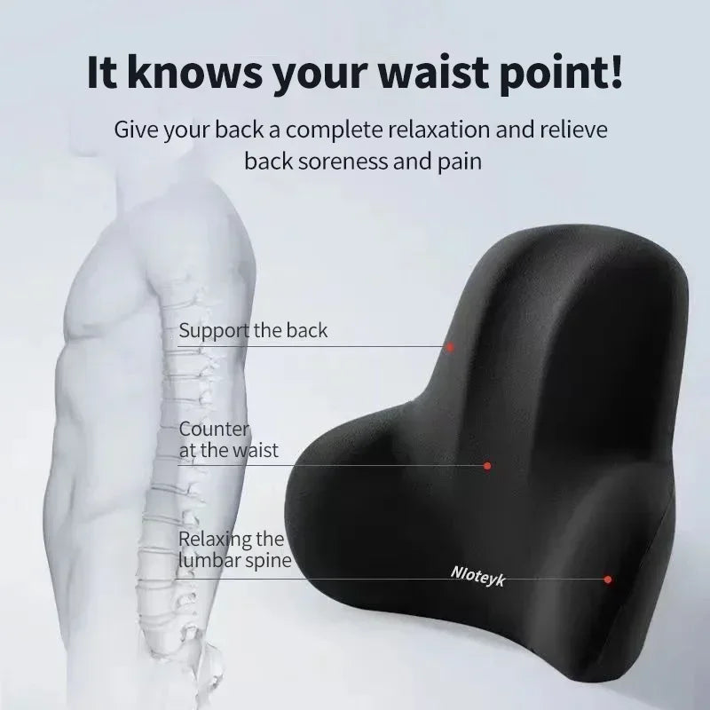 Memory Foam Car Neck Cushion Car Lumbar Support For Car Supplies Universal Neck Pillow Waist Cushion Car Seat Car Accessories Qme brown pillow