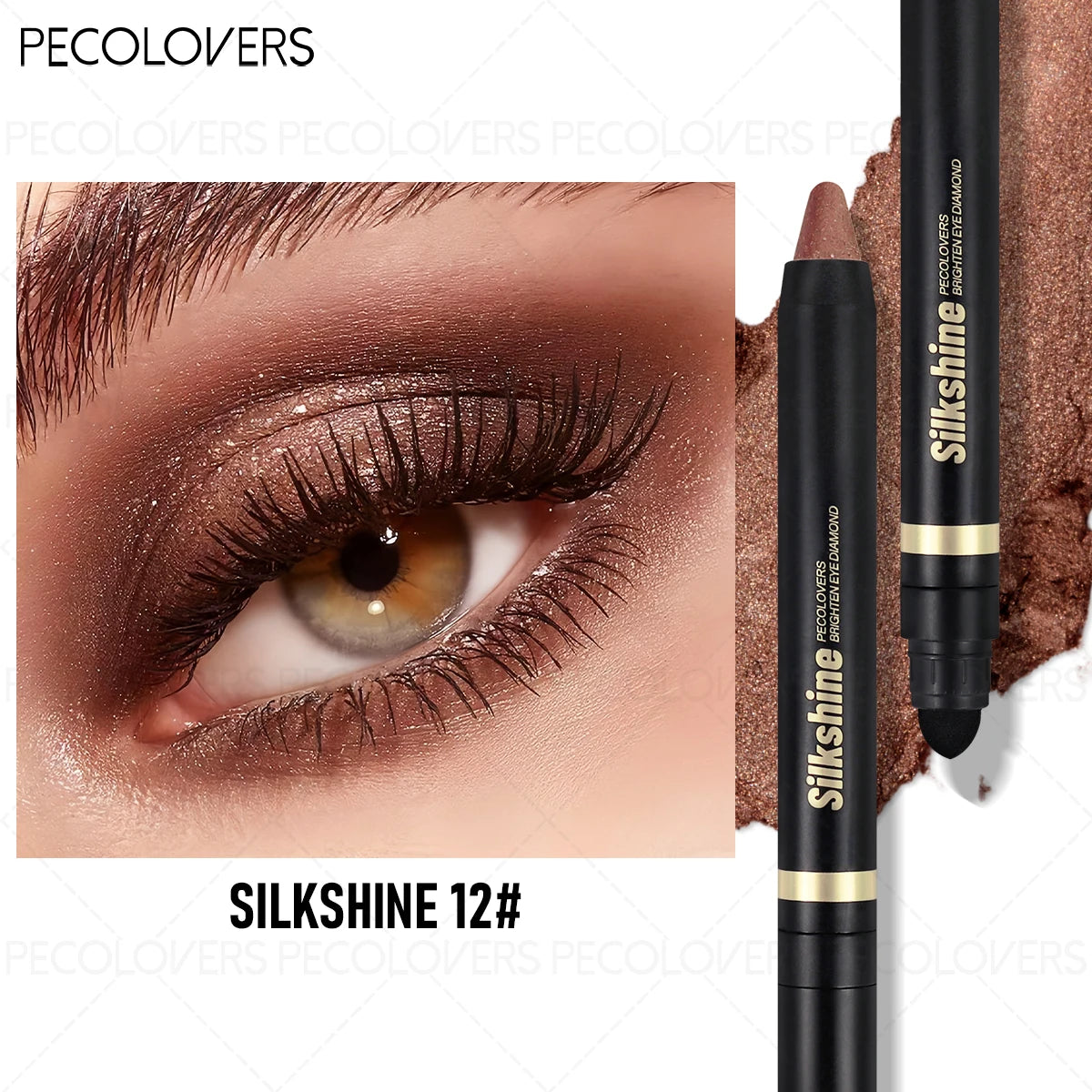 Dual-ended Eye Highlighter Eyeshadow Stick Colored Pigmented Creamy Qme 12