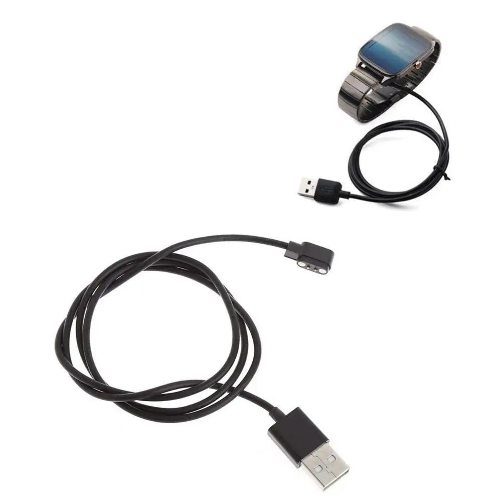 80cm USB Universal Magnetic Charger 2-pin Spacing 2.84mm For Smart Wristband Watch For Miband 6 Bracelet Smartwatch Accessories Qme