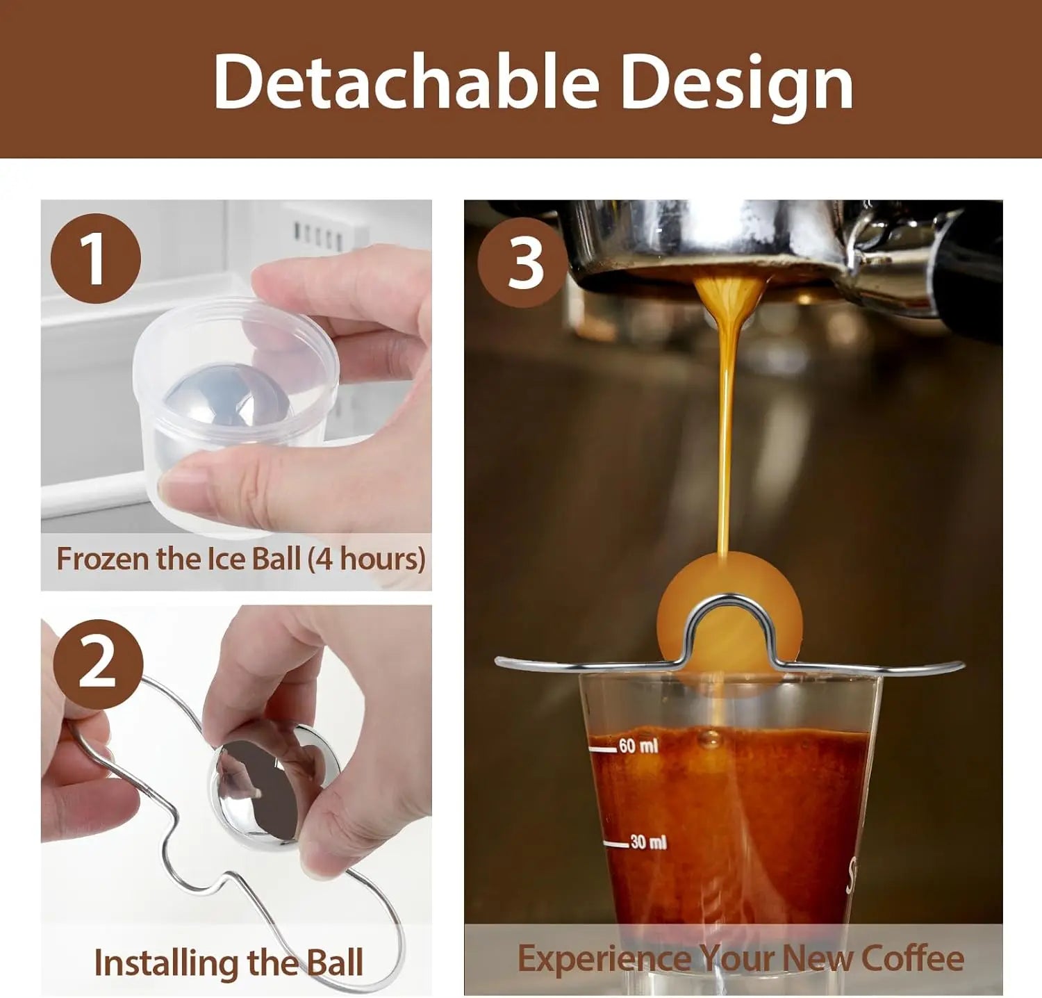 Espresso Frozen Ball Stainless Steel Chilling Cooler Machine Qme