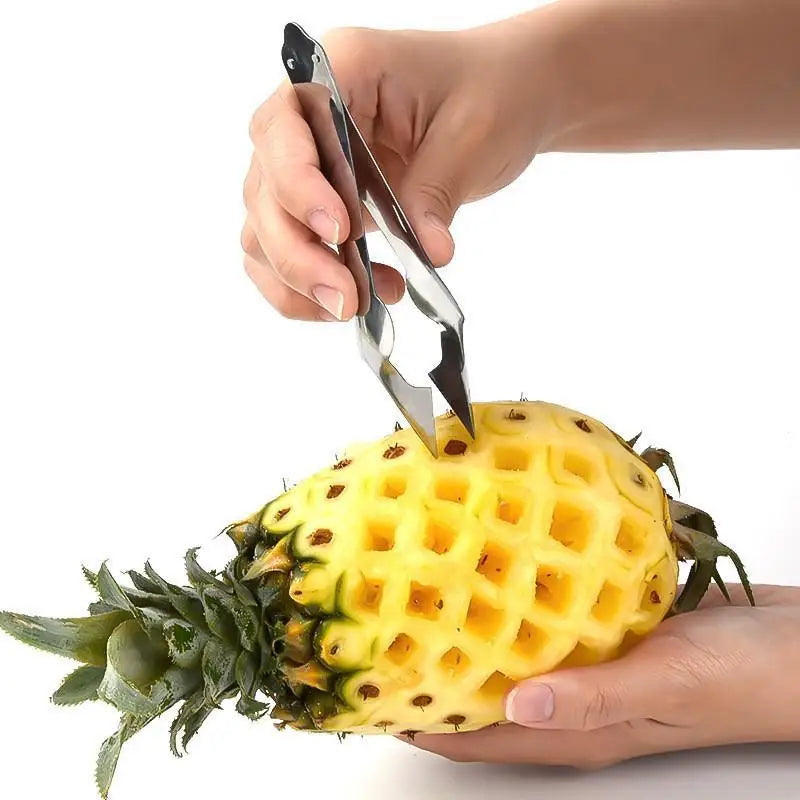 Stainless Steel Pineapple Eye Remover Tip Durable Design Home Kitchen Qme 1pc Silver