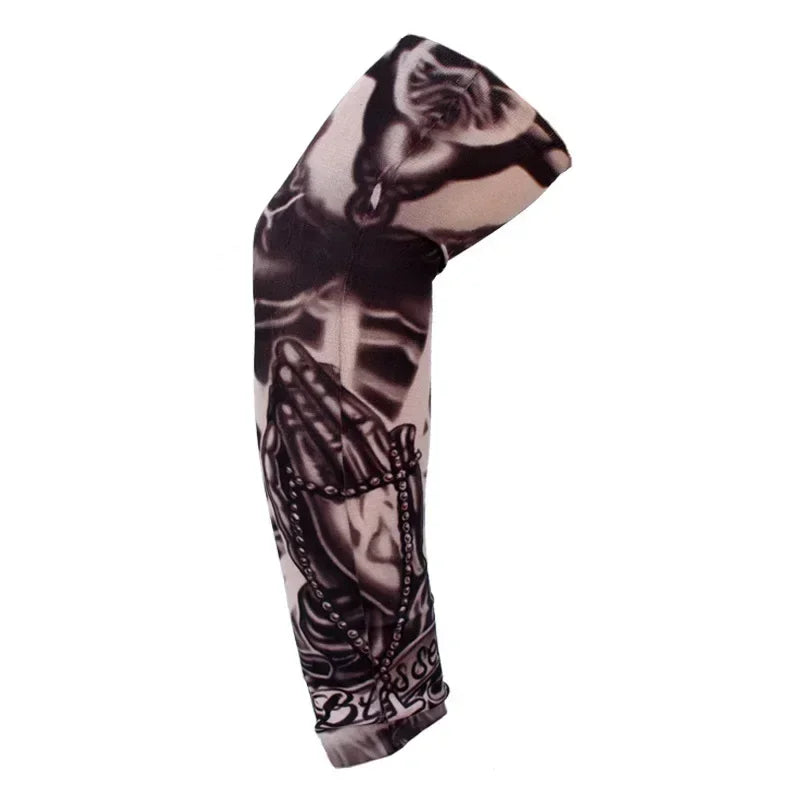 1PCS Arm Sleeves UV Protection Full Arm Cool Outdoor Golf Sports Hiking Riding Arm Tattoo Sleeve Cycling Equipment Qme X25 38-40cm